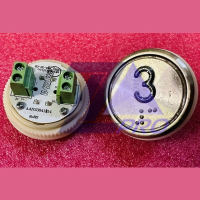 Модуль кнопочный A4N33841$14 красная подсветка Брайль "3" BBP-R331-CMPLT-S-R-03(EA2406S-S-R-03) ЩЛЗ