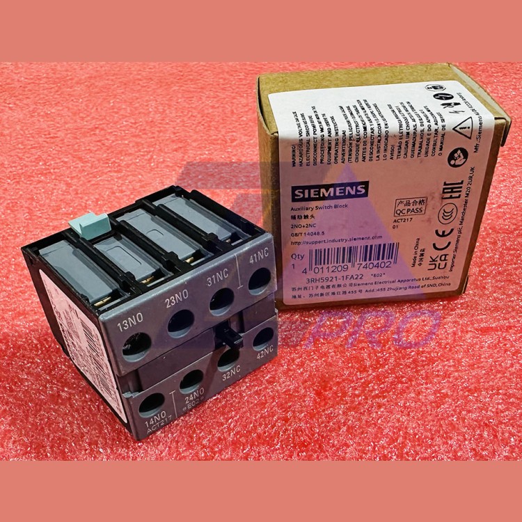 Блок дополнительных контактов фронтальный 2NO+2NC 3RH5921-1FA22 Siemens