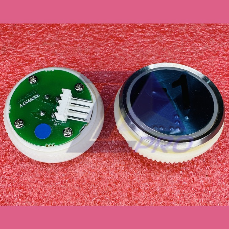 Кнопочный модуль -1 синяя подсветка с шрифтом Брайля  A4N49326 Thyssen